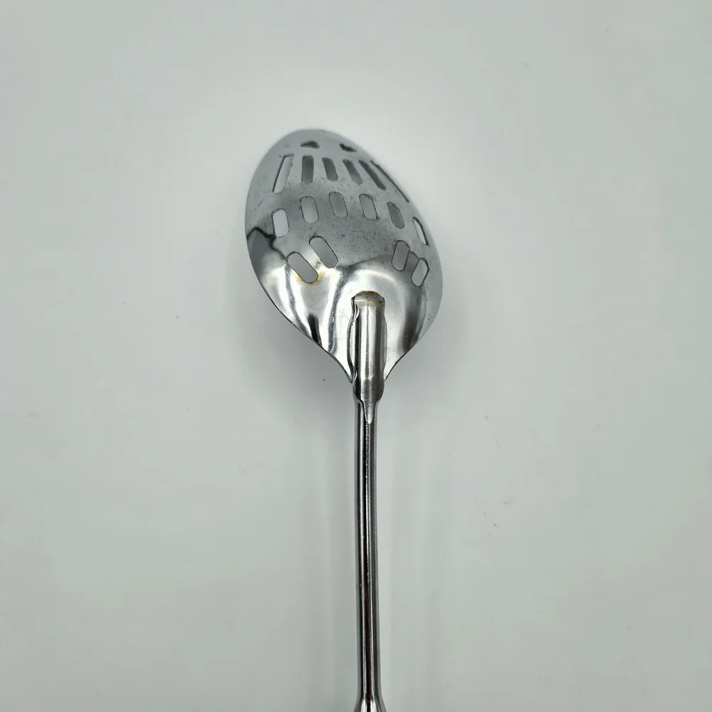 Vintage Ekco Chromium‎ Plated Serving Slotted Spoon